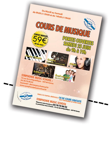 flyer avec coupon détachable