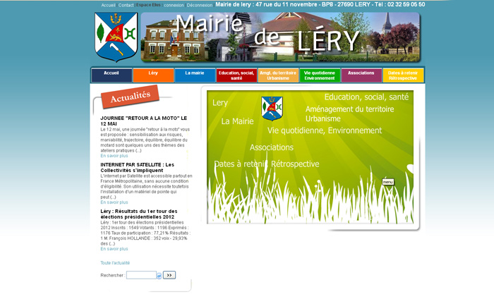 creation site internet commune de Lery au porte de la normandie