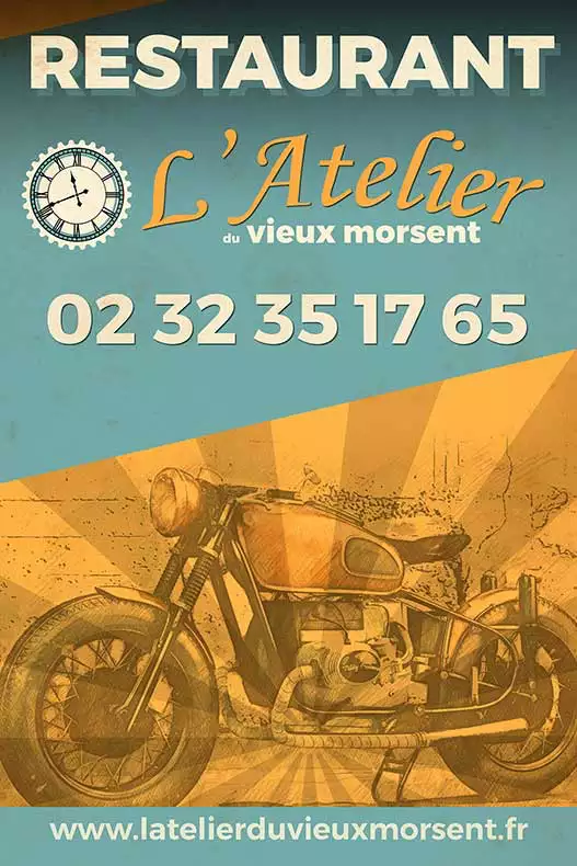 affiche panneau pour restaurant