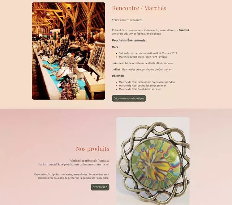 Site e-commerce sur mesure pour l'artisanat
