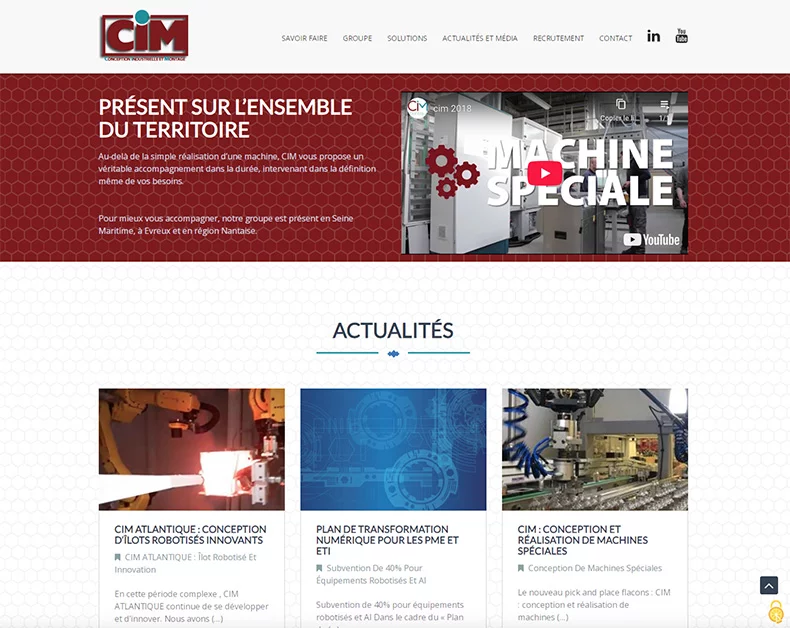 conception site internet pour l'industrie en normandie