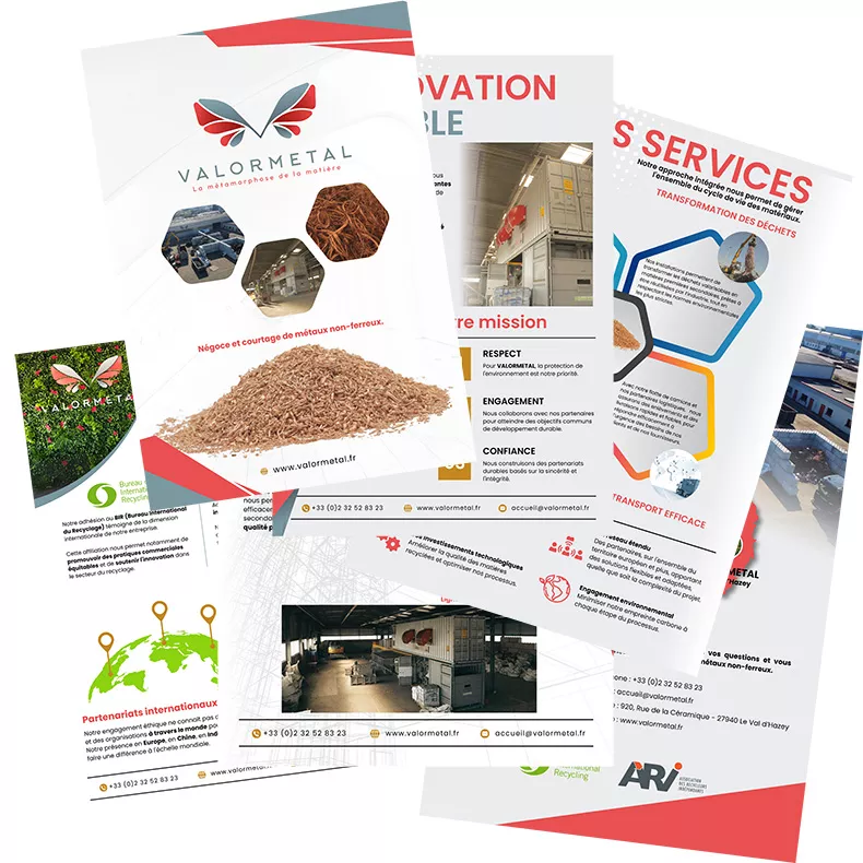 Création d'une plaquette commerciale industrie