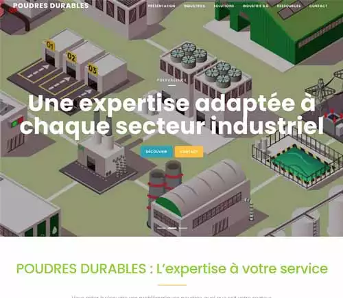création site internet industrie poudre
