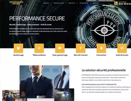 site internet pour agence de sécurité