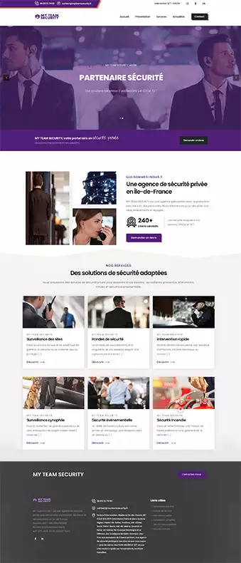 creation site internet pour agence de securite