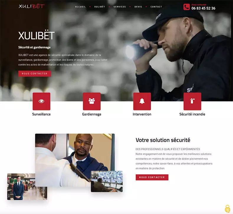 création site web Expert en surveillance, gardiennage et protection