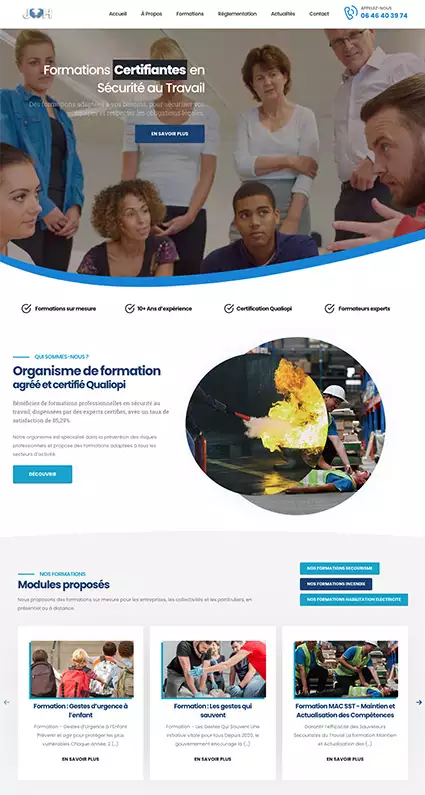 Site internet et plaquette commerciale : les outils indispensables pour les formateurs en sécurité et incendie