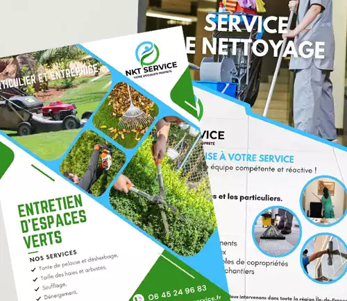 Création de flyers pour entreprise de prestations de services