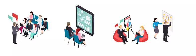 Conception de plaquettes en formation professionnelle, recrutement et interim