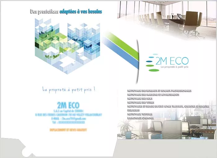 chemise à rabats commerciaux pour société de nettoyage et de services