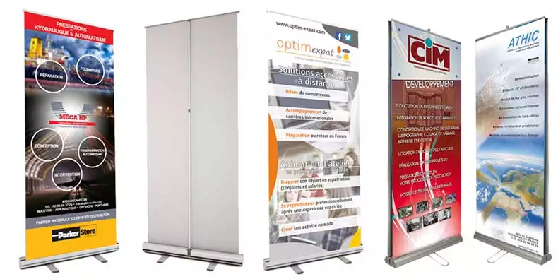 Conception roll-up pas cher et kakémono pas cher