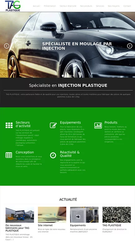 Création d'un site internet pour une entreprise de conception de pièces par moulage